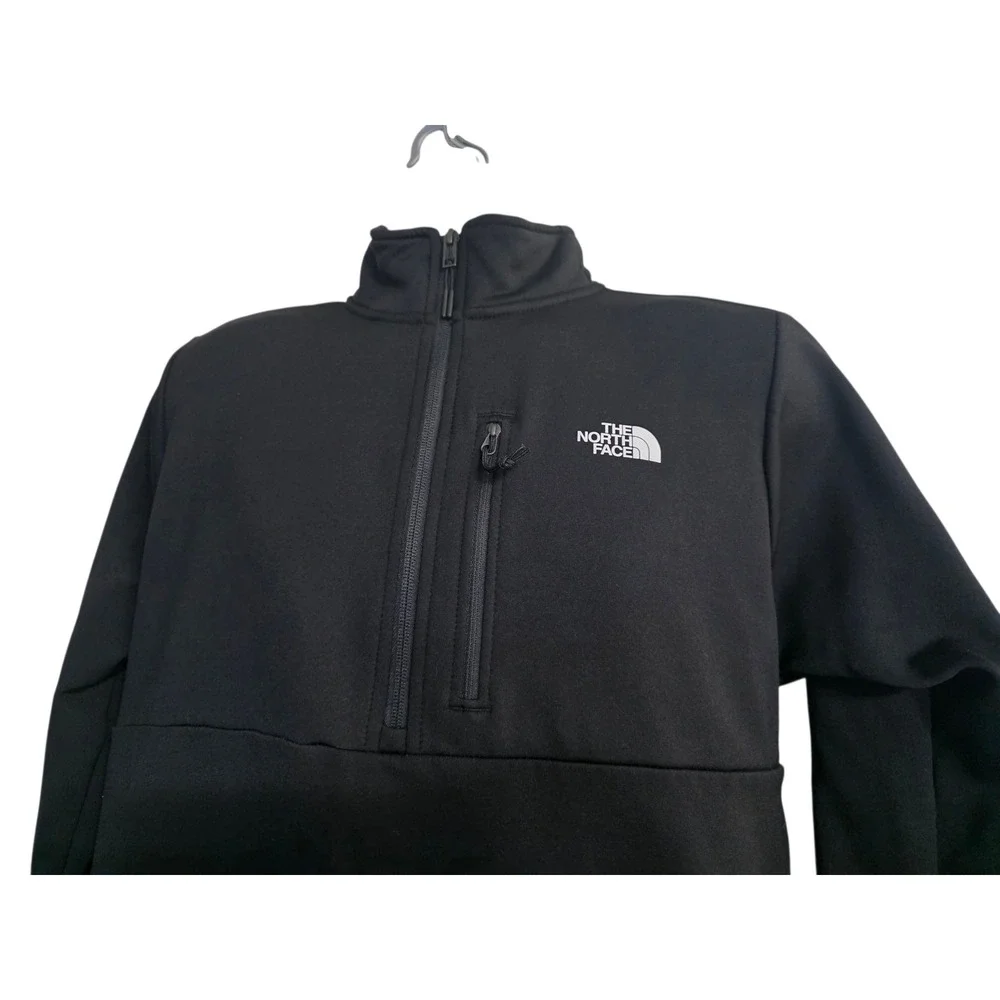 The North Face Mens Black Quarter Zip Pullover‎ Fleece Jacket Size Medium M